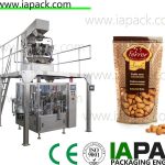 cashew-ytimien pakkauskone 10 päätä painava 50g-500g doypack pakkauskoneen leveys jopa 300mm