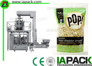 Popcorn Premade-pussi täyttötiivistys koneella Multi Head Scale